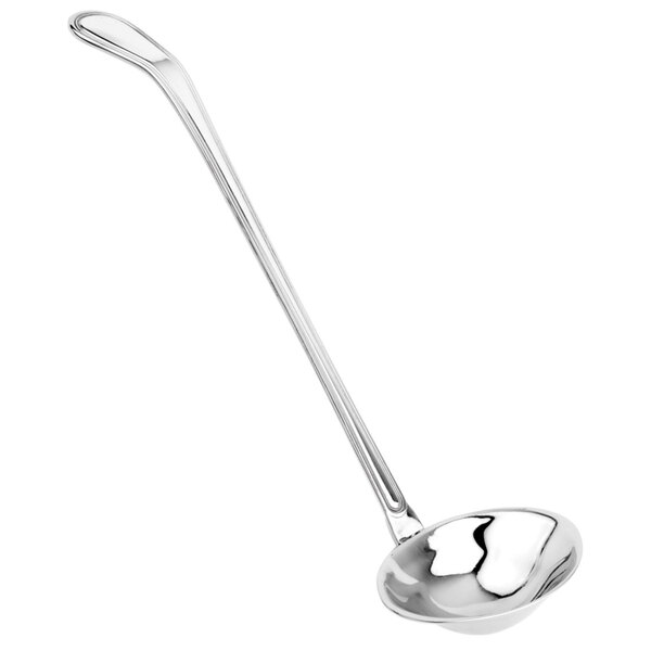 A Walco stainless steel punch ladle with a long handle.