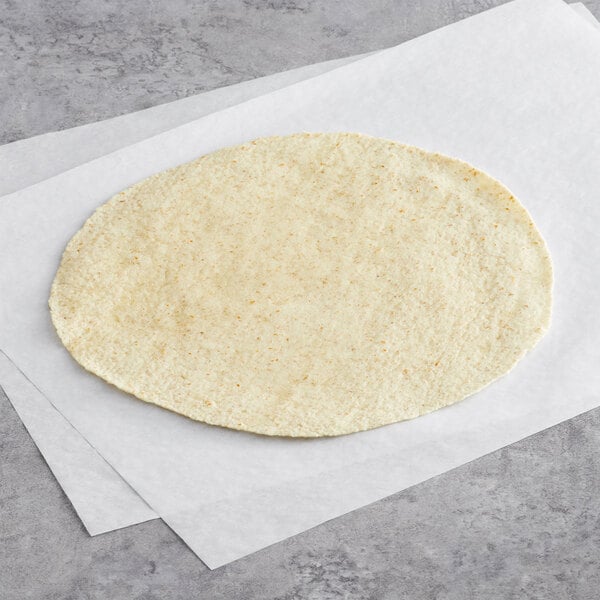 A Rich's gluten-free tortilla on a white surface.