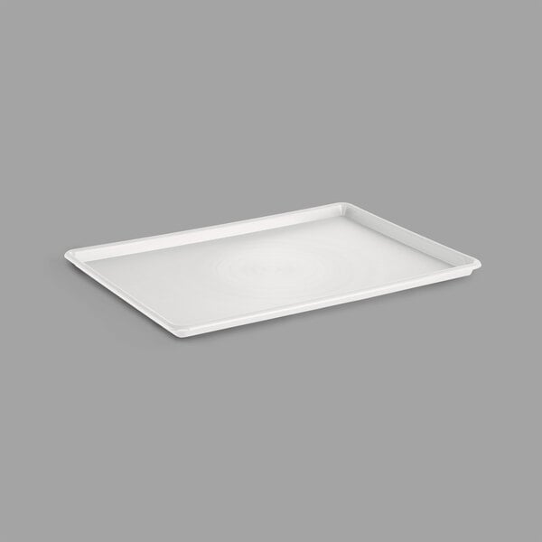 A white rectangular Channel plastic tray.