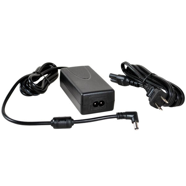 A black LRS Staff Power Supply cord with a plug.