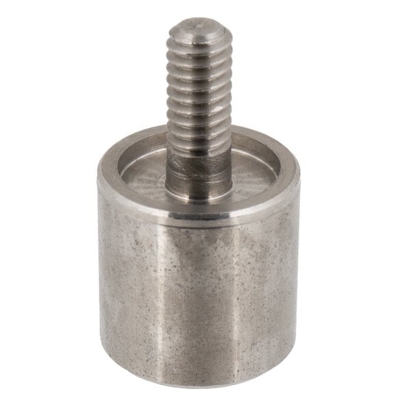 A metal stem pin with a screw on the end.