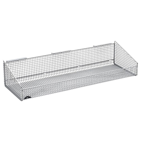 A Metro qwikSIGHT wire mesh basket on a white background.