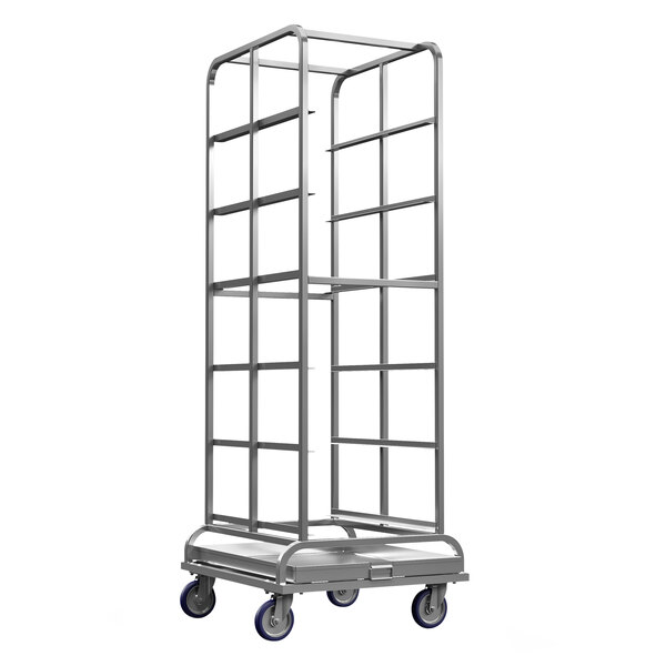 A Winholt aluminum cart with 6 shelves on wheels.