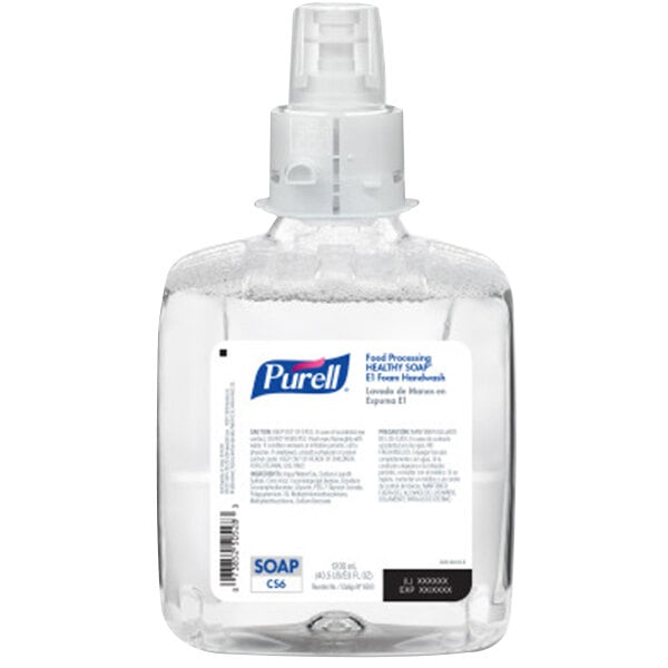 A case of two Purell Healthy Food Processing foaming hand soap refills with white labels.
