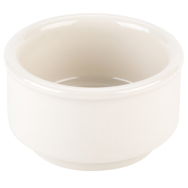 Hall China 8580AWHA 4 oz. Ivory (American White) China Soup / Dessert