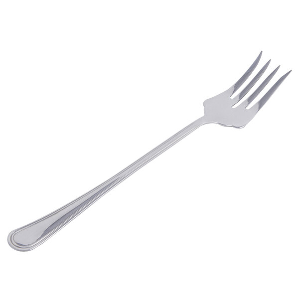 A Bon Chef stainless steel carving fork with a silver handle.