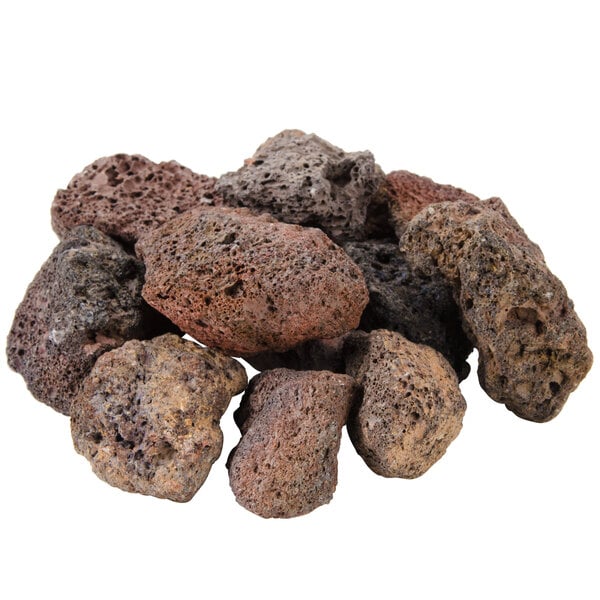 A pile of brown Chef Master lava rocks.