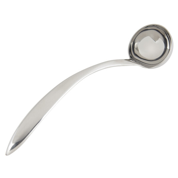 A silver Bon Chef stainless steel serving ladle with a hollow handle.
