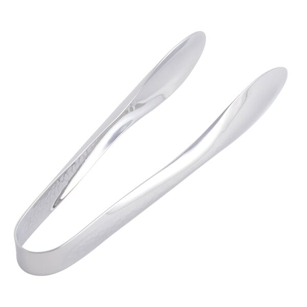 A pair of silver Bon Chef serving tongs with a white background.
