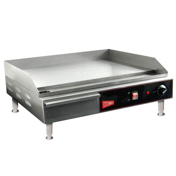 A Cecilware electric countertop griddle with a stainless steel top.