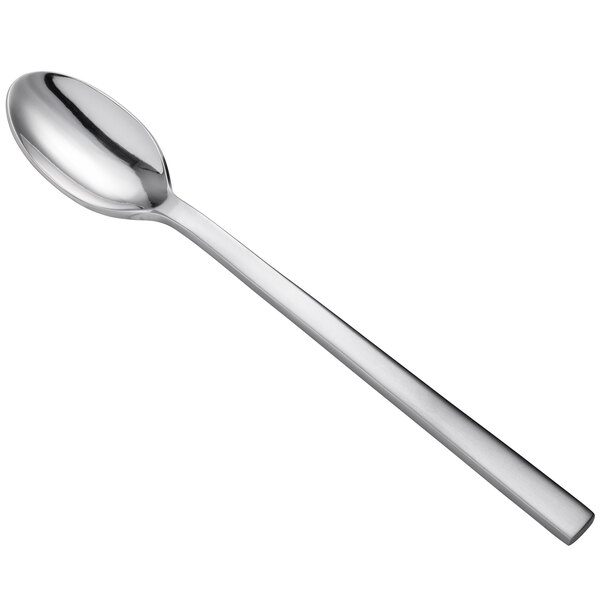 A Oneida Chef's Table Satin stainless steel iced tea spoon with a long handle and a silver finish.