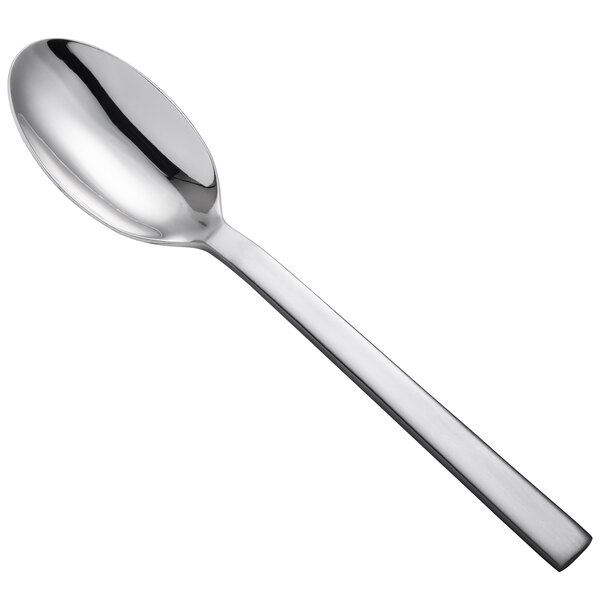 A Oneida stainless steel serving spoon with a satin handle.