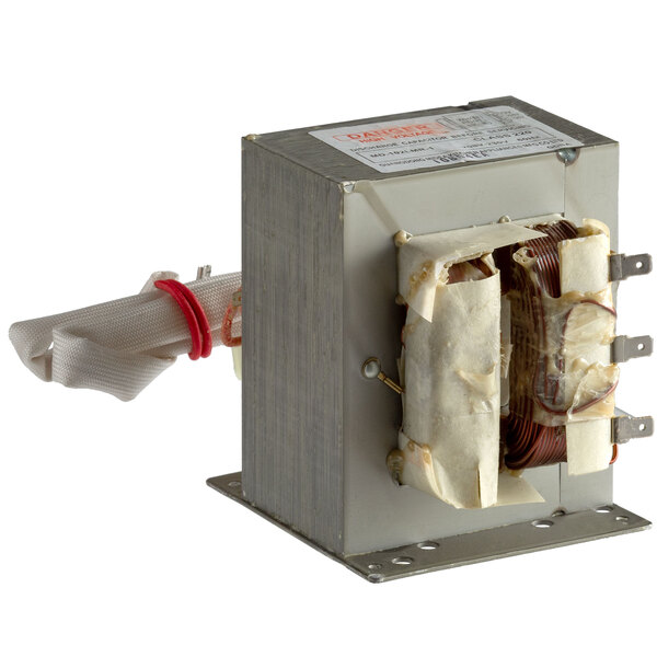 A Solwave transformer with a wire attached.