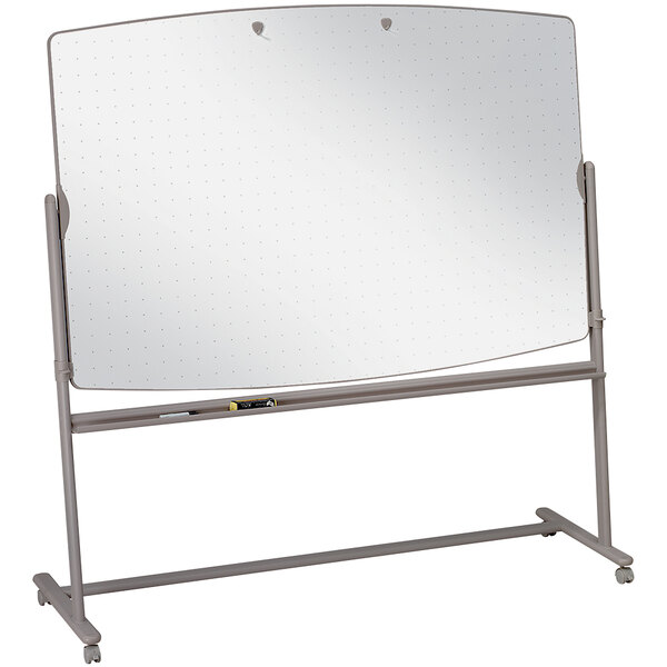 A Quartet whiteboard with a metal stand.