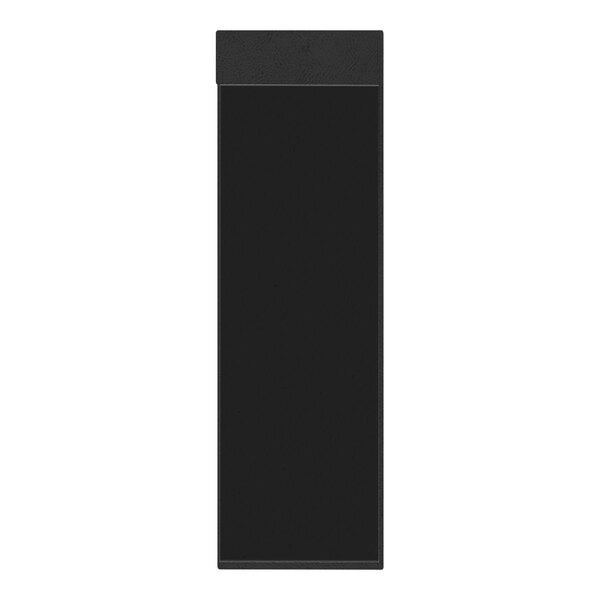 A rectangular black menu board with a white border.