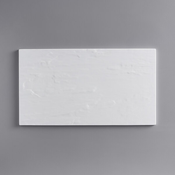 An American Metalcraft white faux slate rectangular melamine platter.