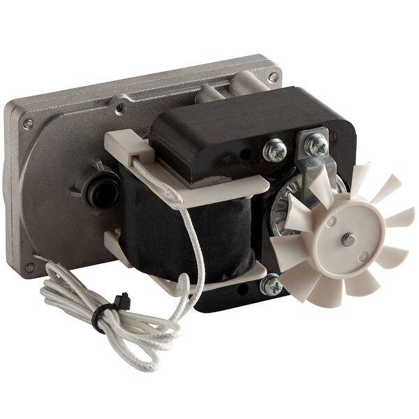 A black and white Avantco Drive Motor with a screw attached.