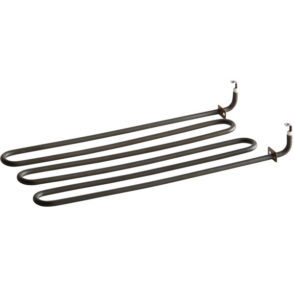 A set of four Avantco heating elements with black wires.