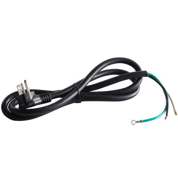 An Avantco black electrical cord with a plug.