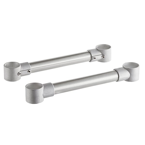 A pair of Regency stainless steel side sink cross braces.