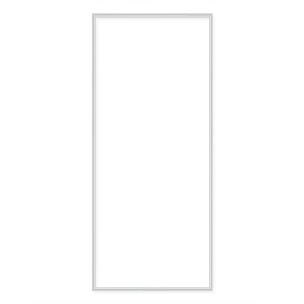 A white rectangular door gasket for an Avantco merchandiser freezer.