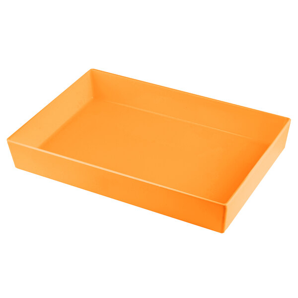 A Tablecraft orange cast aluminum bowl on a white background.