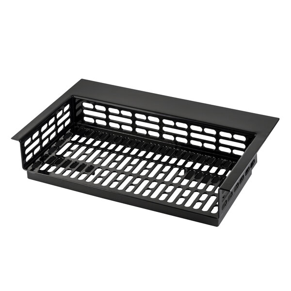 A black rectangular Tablecraft cast aluminum template with holes.