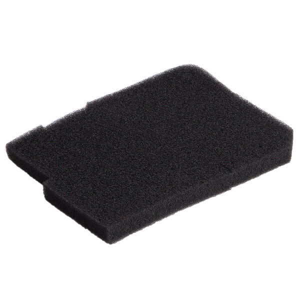 A black foam Lavex filter pad for a vacuum cleaner.