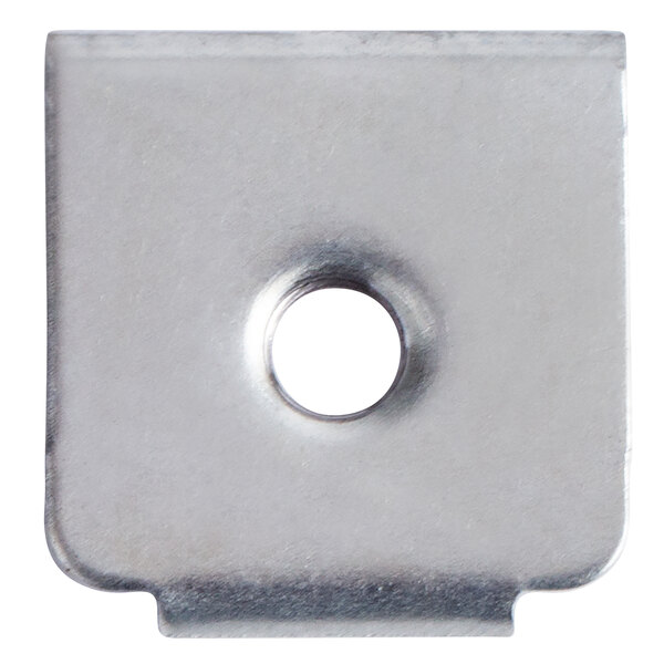 A stainless steel Lavex square handle nut.