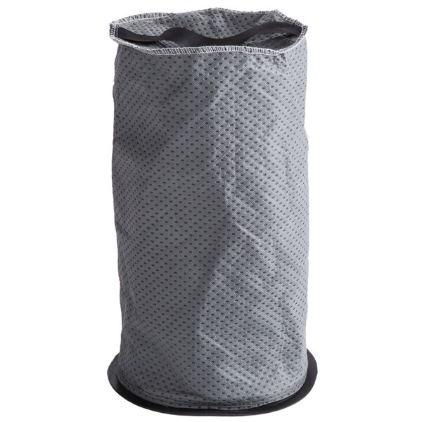 A grey Lavex cloth filter bag with black handles.