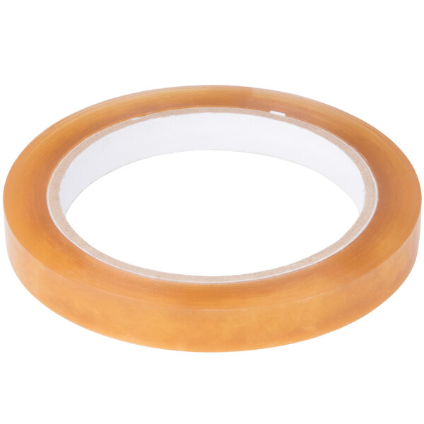 A roll of Shurtape cellulose film tape on a white background.