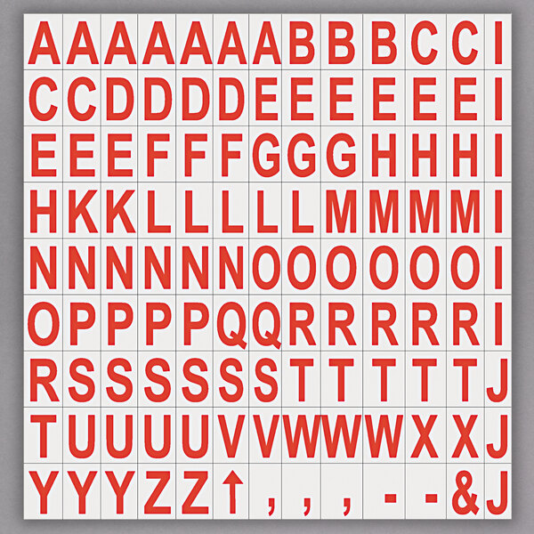 A white square with red MasterVision Interchangeable Magnetic Vinyl letters reading "A B C"