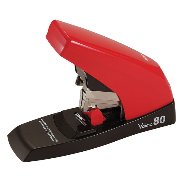 A red and black MAX HD11UFL heavy-duty stapler.