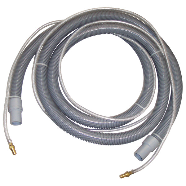 A coiled grey Minuteman hose assembly with nozzles.