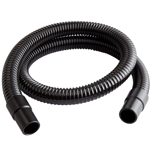 A black flexible Minuteman Vac Out hose with two black ends.
