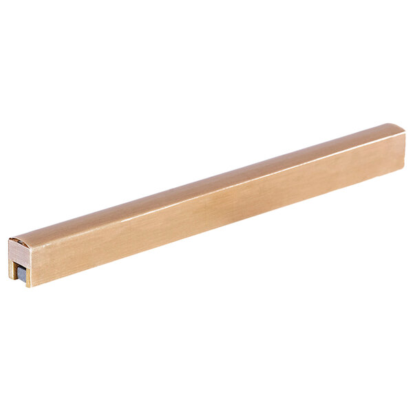 A long rectangular brass replacement seal bar for a Vacmaster VP112 chamber vacuum packaging machine.