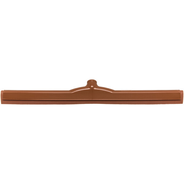 A brown Carlisle floor squeegee with a brown plastic frame.