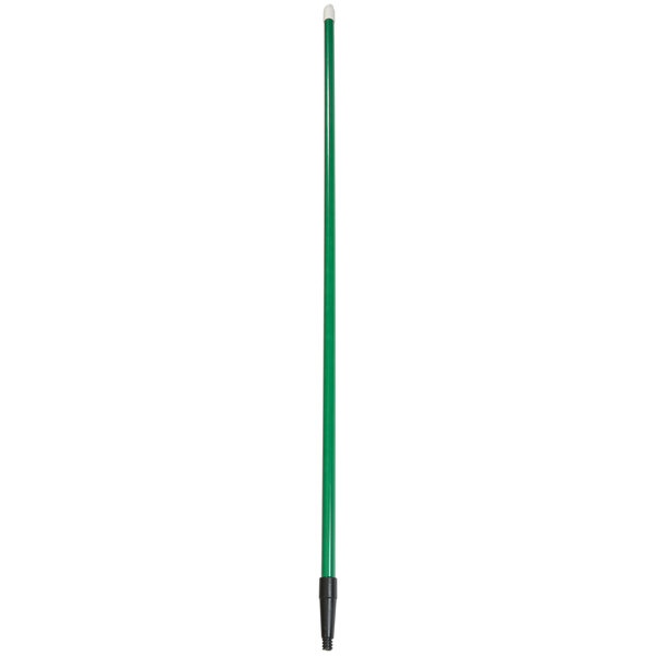 A green Carlisle Sparta Spectrum fiberglass pole with a black tip.