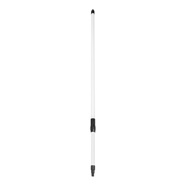 A white and black telescopic pole with a black handle.