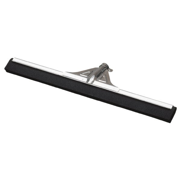 A black Carlisle floor squeegee with a silver metal frame and black handle.