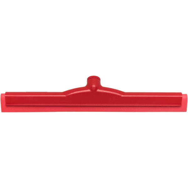 A red Carlisle Sparta Spectrum floor squeegee with a plastic frame.