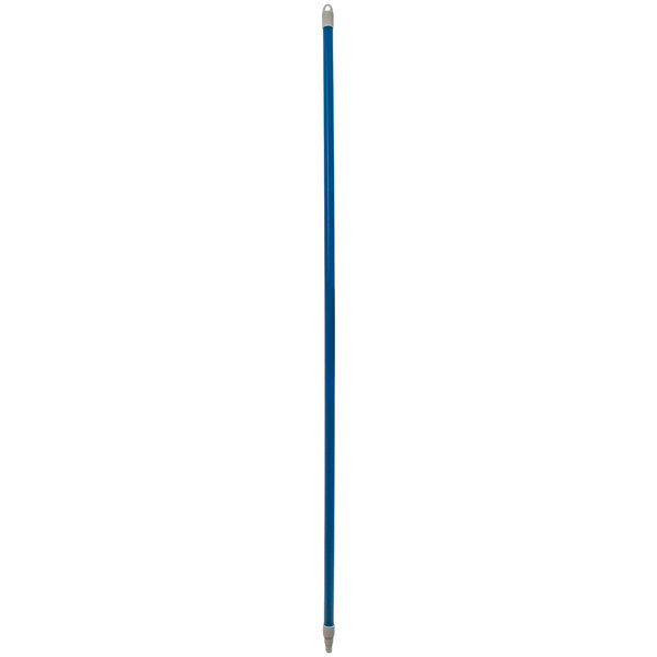 A blue pole with a silver tip.