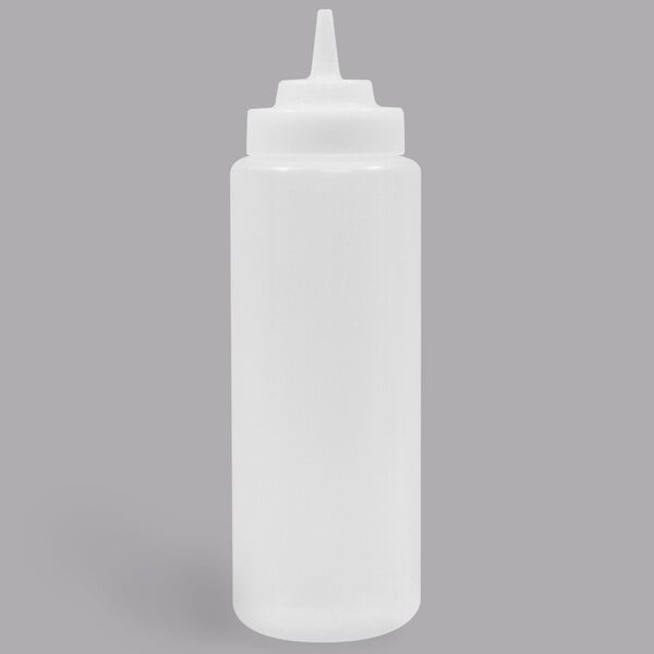 A white plastic Tablecraft squeeze bottle with a wide tip lid.