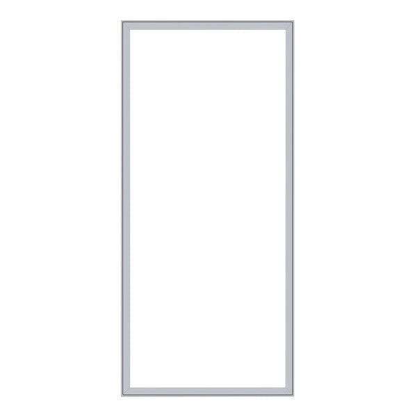 A white rectangular vinyl magnetic door gasket with a black border.