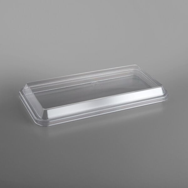 A clear plastic container with a Narvon lid on it.