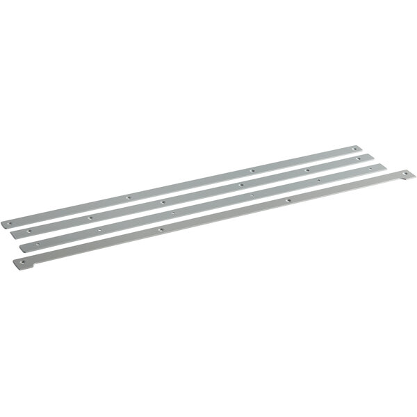 A row of metal strips.