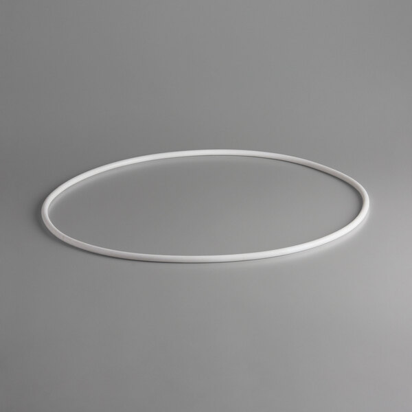 A white plastic ring with a white tube.