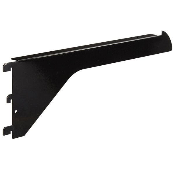 A black metal bracket for an Avantco air curtain shelf.