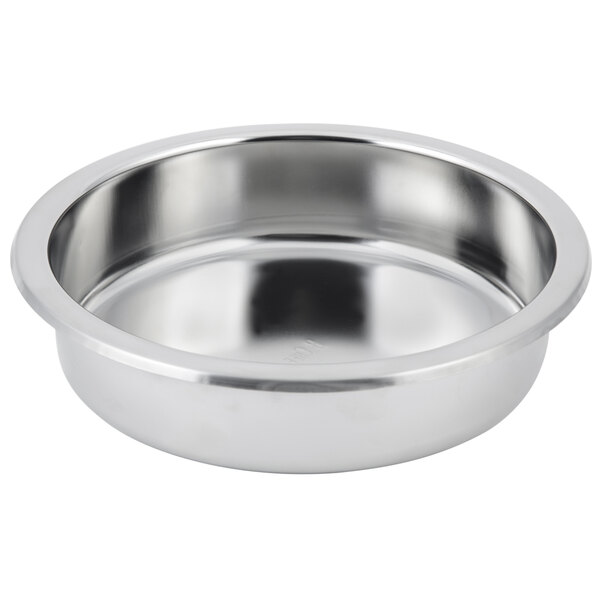 A silver Bon Chef stainless steel food pan with a white background.