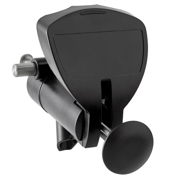 An Avantco faucet assembly with a round black knob.